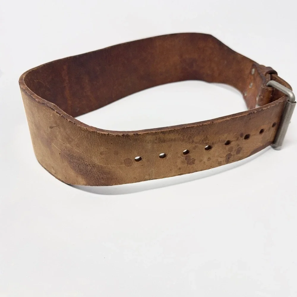 Bolen Top Grain Steer Hide Weightlifting Belt Adjustable Leather Large 40-42
